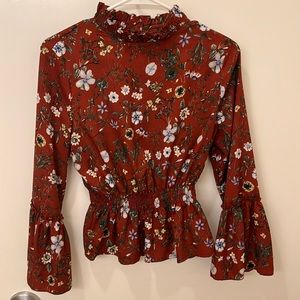 Floral blouse with bell sleeves from ASOS, Tall